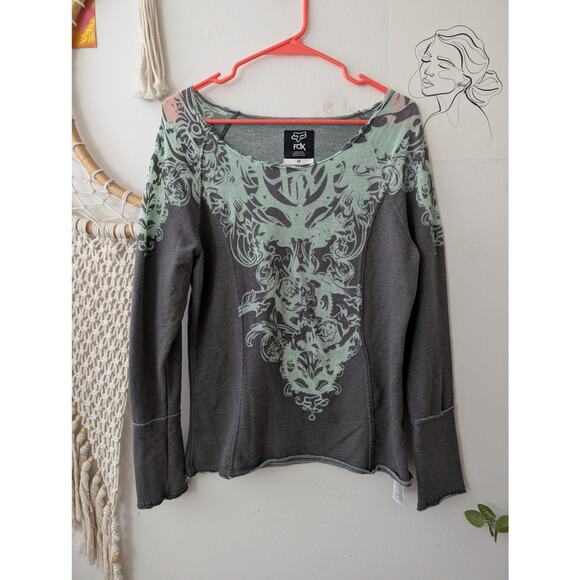 fox head fox racing sweatshirt - Picture 1 of 9